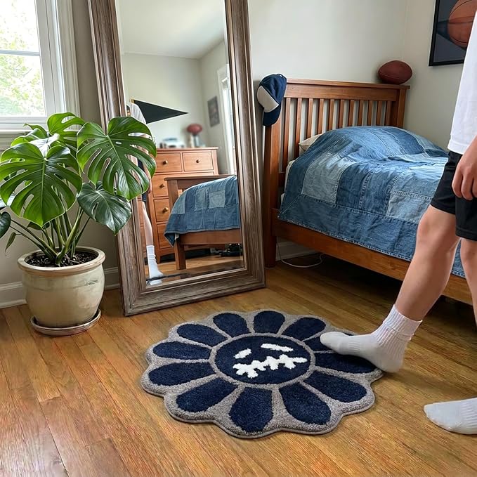 Trippy Happy Face Rug Cool Rugs Tufted Quick Dry Bath Mats - Image 6