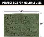 H.VERSAILTEX Bath Mats for Bathroom Non Slip Luxury Chenille Ultra Soft Bath - Image 2