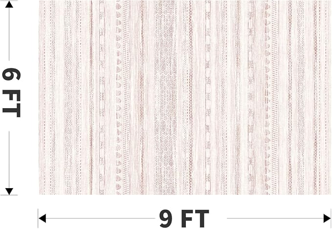 6x9 Pink Area Rugs for Living Room Machine Washable Rug Distressed Girls - Image 2