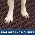 Smiry Dog Door Mat for Muddy Paws 47x32, Absorbent Dirt Trapper, Non-Slip - Image 4