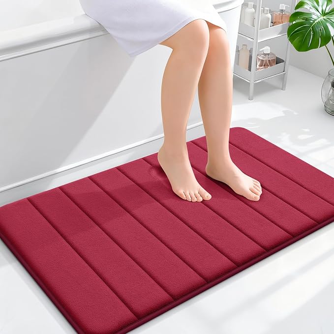 OLANLY Memory Foam Bath Mat 36x24, Super Soft Absorbent Bathroom Rugs, Quick Dry by OLANLY