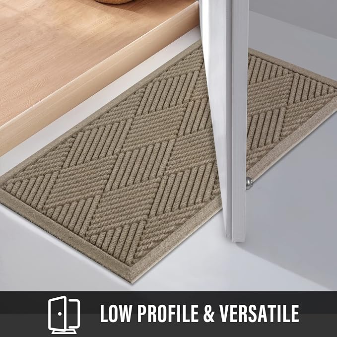 HIYARD Sturdy Front Door Mat, Absorbent Muddy Dirt Resist Welcome Door Mats - Image 5