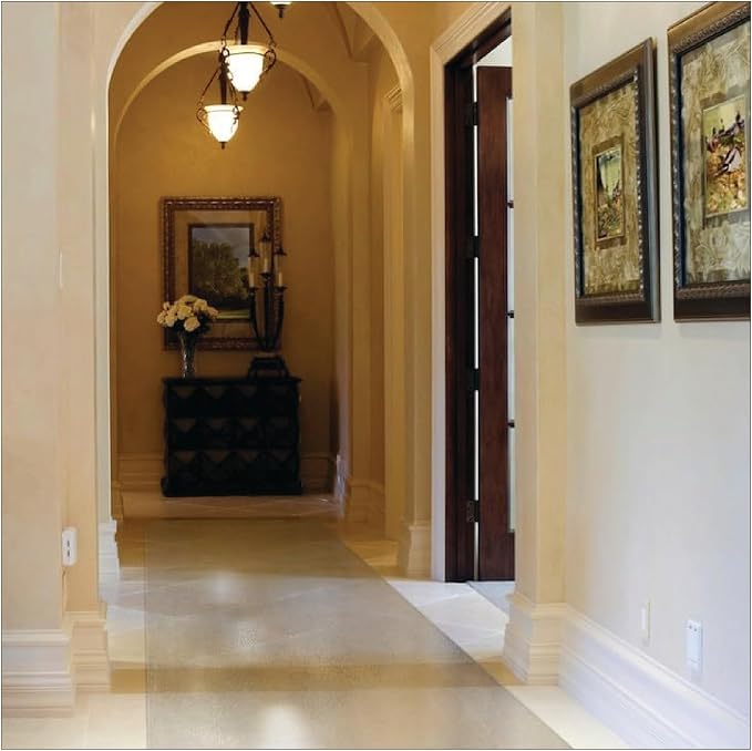 Clear Hard Floor Runner, USA Made, 18 x 54 Inch, 2mm Thick Clear Vinyl - Image 2