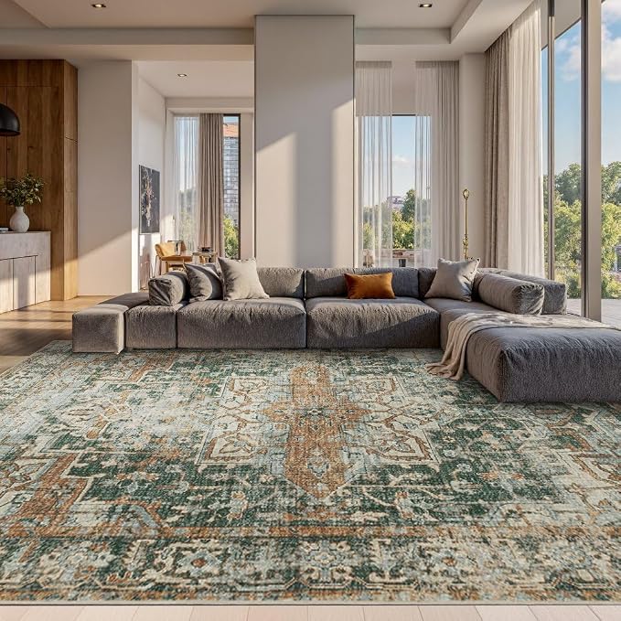 Rugxara 10x14 Area Rugs for Living Room Bedroom, Large Washable Rug, Non Slip & - Image 3