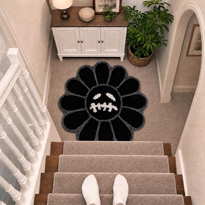 Trippy Happy Face Rug Cool Rugs Tufted Quick Dry Bath Mats - Image 8
