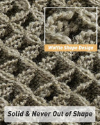 Upgraded Waffle Bath Mats Set of 2, Super Absorbent Non Slip Bath Mats - Image 5