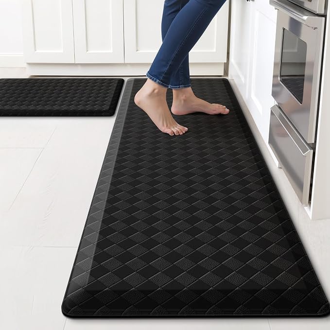 TranquilRelax 4/5 Inch Thick Anti-Fatigue Kitchen Mats 2Pcs, Cushioned Non-Slip by Unknown