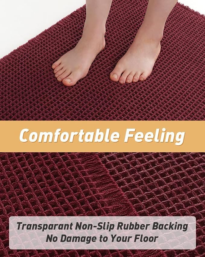 AMOAMI Upgraded Waffle Bath Mat, Super Absorbent Non Slip Bath Mats - Image 4