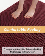 AMOAMI Upgraded Waffle Bath Mat, Super Absorbent Non Slip Bath Mats - Image 4