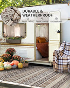 MontVoo Outdoor Rug Carpet Waterproof-Patio Rug Mat 6x9 Reversible RV Outdoor - Image 5