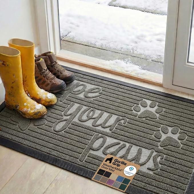 GORILLA GRIP 100% Waterproof All-Season WeatherMAX Doormat, US Designed Natural by Unknown
