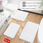 OLANLY Memory Foam Long Bathroom Rugs Runner 47x17, Super Soft Absorbent Bath - Image 2