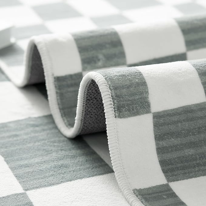 jinchan 5x7 Checkered Area Rugs - Image 7