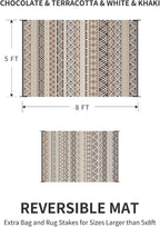 MontVoo Outdoor Rug Carpet Waterproof-Patio Rug Mat 5x8 Reversible RV Outdoor - Image 2