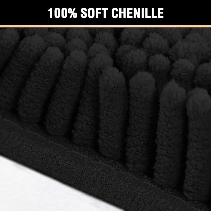H.VERSAILTEX Microfiber Bath Rugs Chenille Floor Mat Ultra Soft Washable - Image 3
