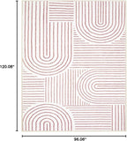 Lahome Abstract 8x10 Area Rugs, Soft Washable Rugs 8x10 Living Room Pink Rugs - Image 2