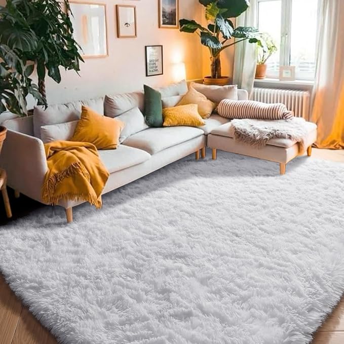 PAGISOFE Fluffy Shaggy Area Rug 5x8, Plush Rugs - Image 5