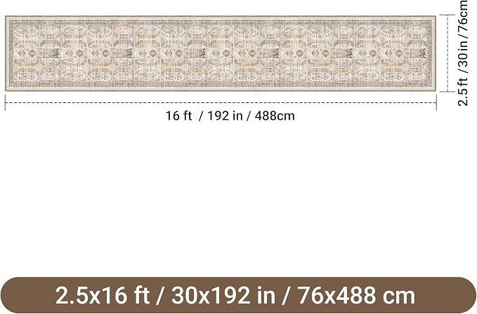 2'6" x 16'Non Slip Runner Rugs - Image 2