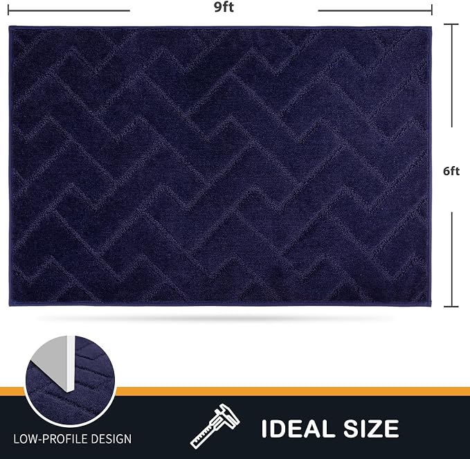 PURRUGS Easy Care Area Rug 6ft x 9ft, Non-Slip Machine Washable Entry Rug - Image 2