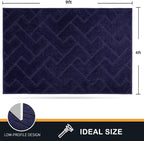 PURRUGS Easy Care Area Rug 6ft x 9ft, Non-Slip Machine Washable Entry Rug - Image 2