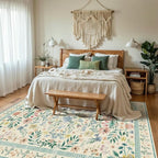 Rugxara Floral Rug for Living Room Bedroom, 5x7 Washable Rug, Large Non Slip - Image 3