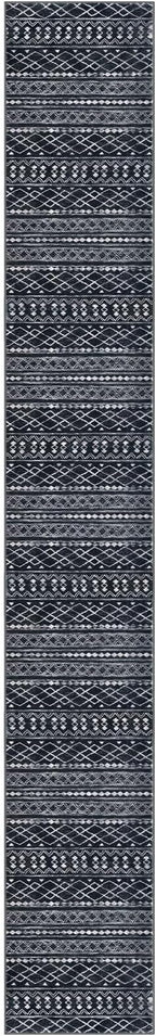 KUTA Long Hallway Runner Rug 2.6x18 Non-Slip Washable, Moroccan Vintage Black - Image 8