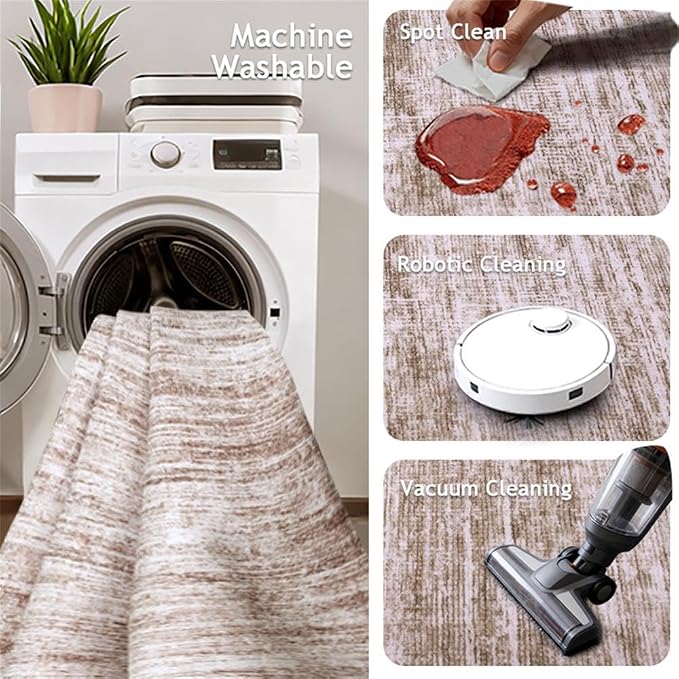 2x5 Washable Runner Rugs，Modern Abstract Rug Runner, Ultra-Thin Kitchen Runner - Image 4