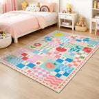 4x6 Washable Kid Bedroom Rug for Girls, Soft Non-Slip Toddler Playroom Carpet - Image 3