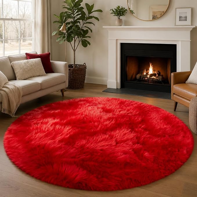 EasyJoy Ultra Soft Faux Fur Rug Fluffy Sheepskin Rug - Image 2