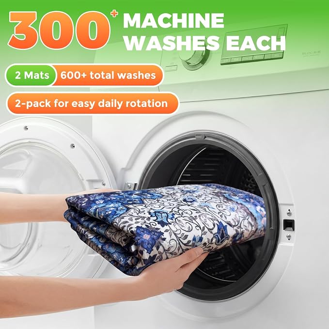 Hompet Cat Litter Mat 2 Pack, 36x36 Large Machine Washable Trapping Mats - Image 6