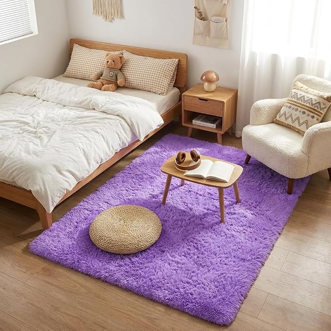 Mugorn 4x6 Rugs for Living Room, Large Fluffy Area Rugs for Bedroom, Soft - Image 7