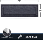 PURRUGS Dirt Trapping Door Mat 24" x 70", Non-Slip Machine Washable Entryway Rug - Image 2