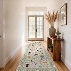3x7 Washable Rug Runner, Non Slip Low Pile Hallway Cat Runner Rug, Stain - Image 5