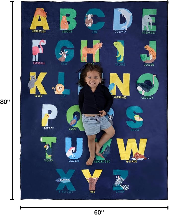ABC Rug for Kids XL 80" x 60", Toddlers and Baby - Image 2