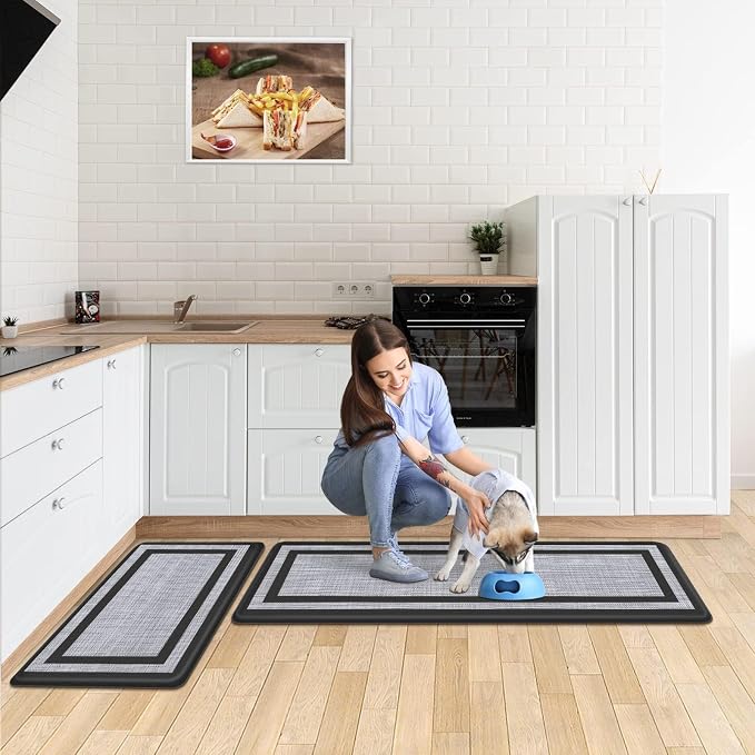 Mattitude Kitchen Mats Set of 2, Cushioned Anti-Fatigue Non-Skid Rug Sets - Image 6