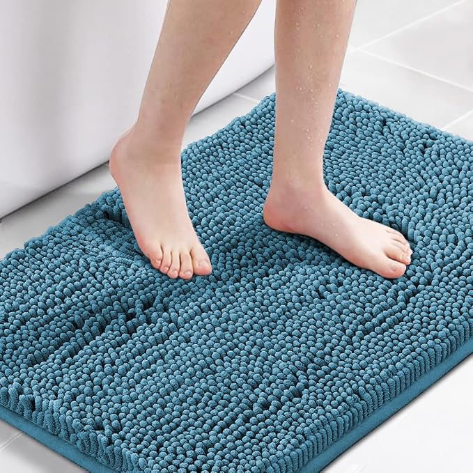 H.VERSAILTEX 20" X 32" Chenille Shaggy Bath Rug, Door Mat, Efficient Water by HVERSAILTEX
