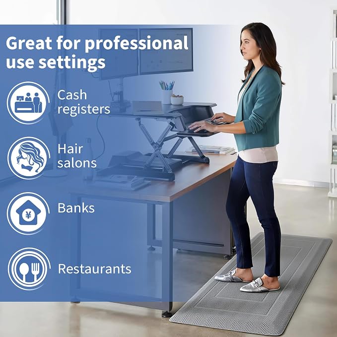 UKISS 9/10"" Extra Thick Cushioned Anti Fatigue Kitchen Mat, Waterproof High - Image 7