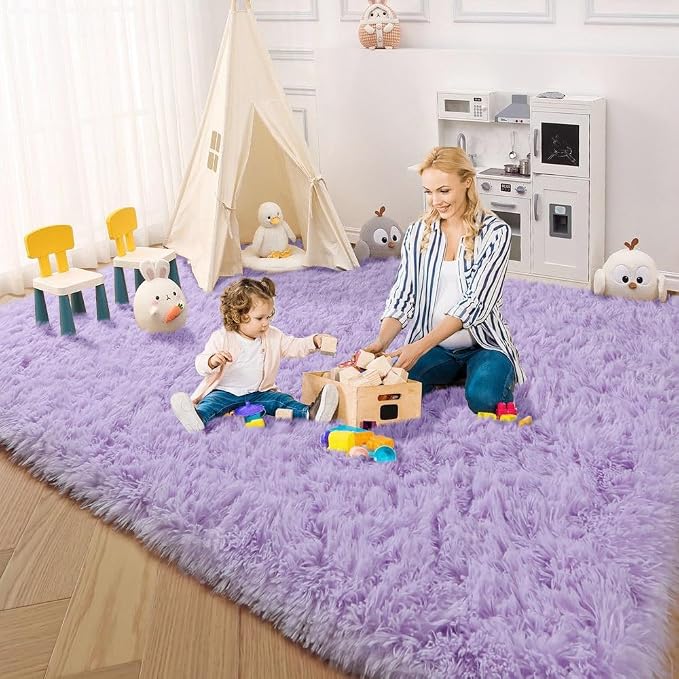 PAGISOFE Soft Purple 5' x 8' Rugs - Image 8
