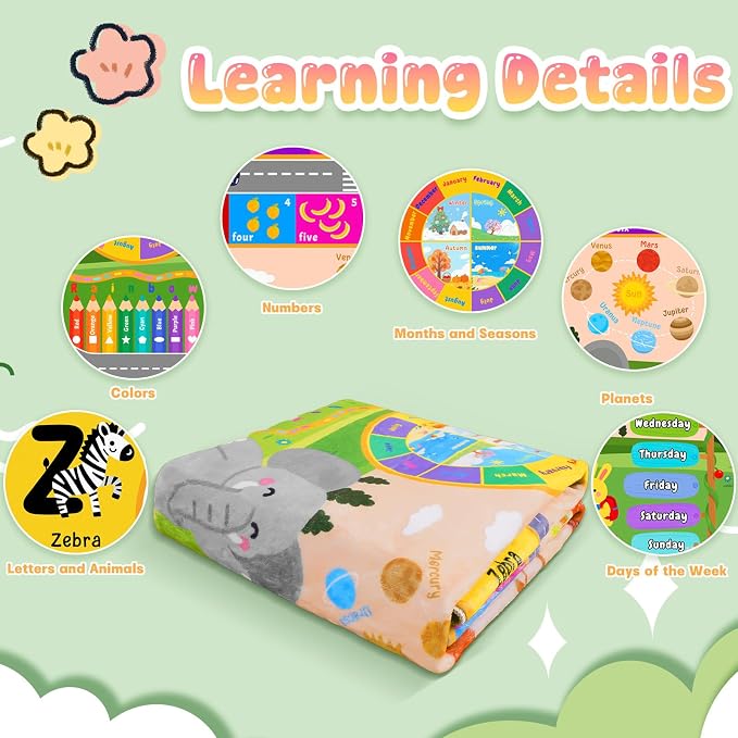 Pionblank Kids Rug for Playroom Classroom, 5x7 Area Rugs Playmat for Learning - Image 7