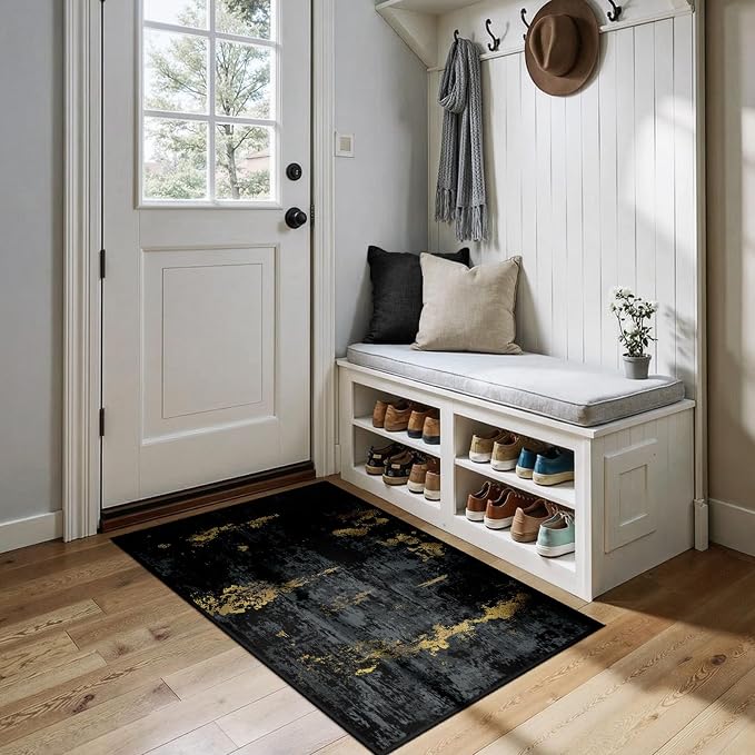 RELEANY Washable Area Rugs 3x4 Non-Slip Modern Abstract Soft - Image 3