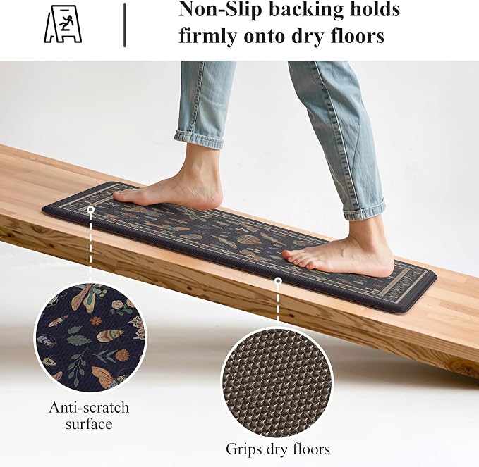 LEEVAN Anti Fatigue Mats for Kitchen Floor Non-Slip, Cushioned Kitchen Mats for - Image 4
