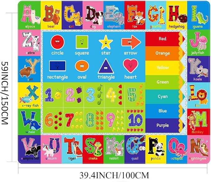 ABC Kids Rug, soft low-pile surface, non-slip backing - Image 2