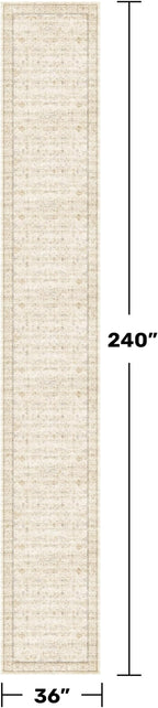 Sand Beige Washable 3x20 Extra Long Hallway Runner Rug, Vintage Farmhouse Rugs - Image 2