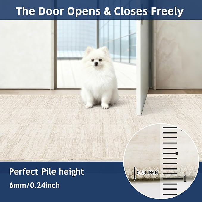 Washbale Rugs 3x5 Ultra Soft Area Rug, Non Slip Indoor Entryway Rugs, Stain - Image 5