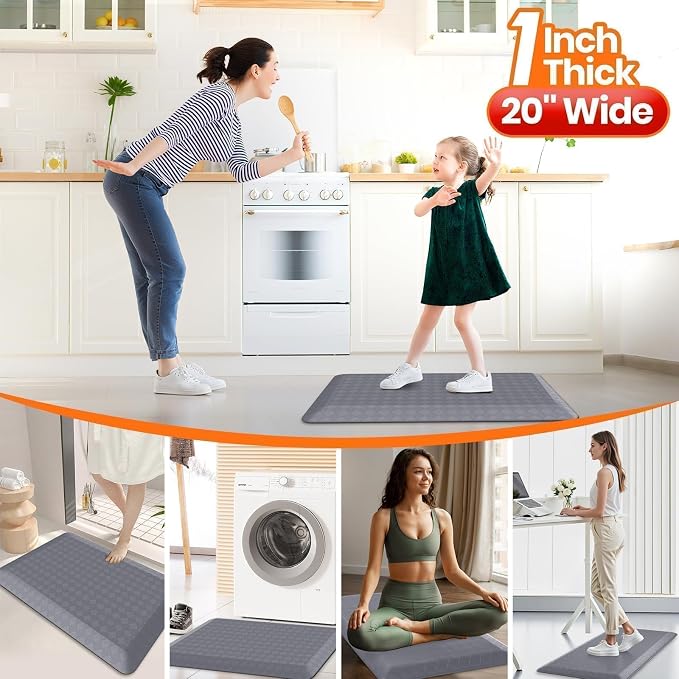 StepRite 1” Thick Kitchen Mats for Floor, Anti Fatigue Kitchen Rugs, Heavy Duty - Image 7