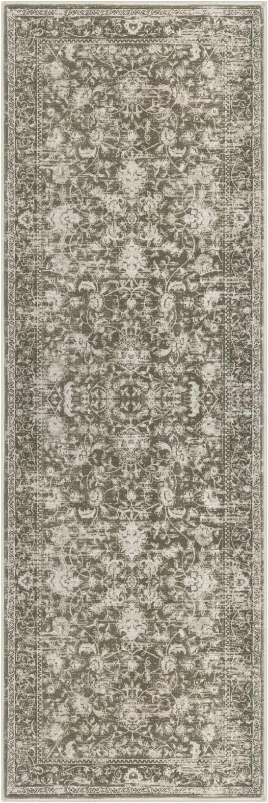 KILOCOCO Hallway Runner 2x6 Rug Runner Printed Vintage Floral Washable Kitchen - Image 9