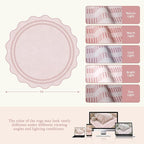 Washable 5ft Area Rugs for Living Room, Solid Pink Non Slip Rugs for Bedroom - Image 8