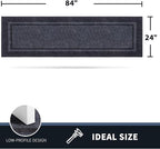 PURRUGS Dirt Trapping Door Mat 24" x 84", Non-Slip Machine Washable Entryway Rug - Image 2