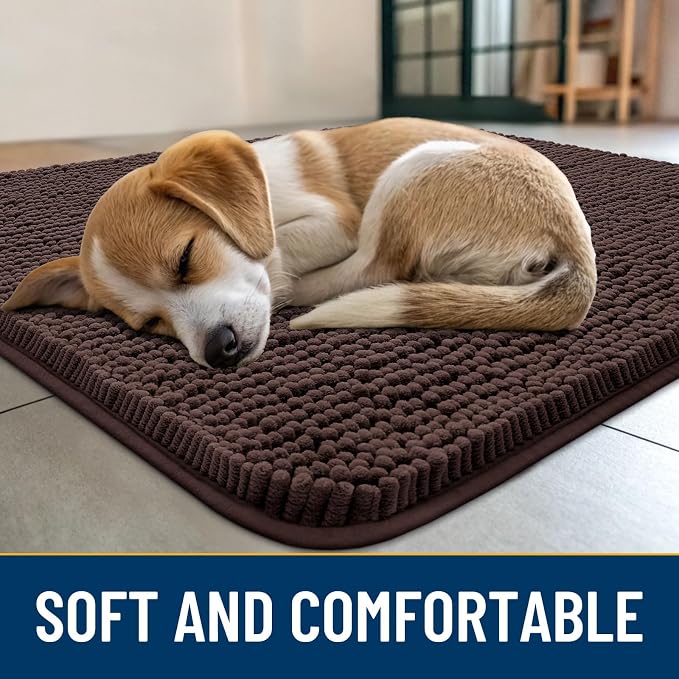 Smiry Dog Door Mat for Muddy Paws 70x24, Absorbent Dirt Trapper, Non-Slip - Image 2