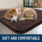 Smiry Dog Door Mat for Muddy Paws 70x32, Absorbent Dirt Trapper, Non-Slip - Image 2